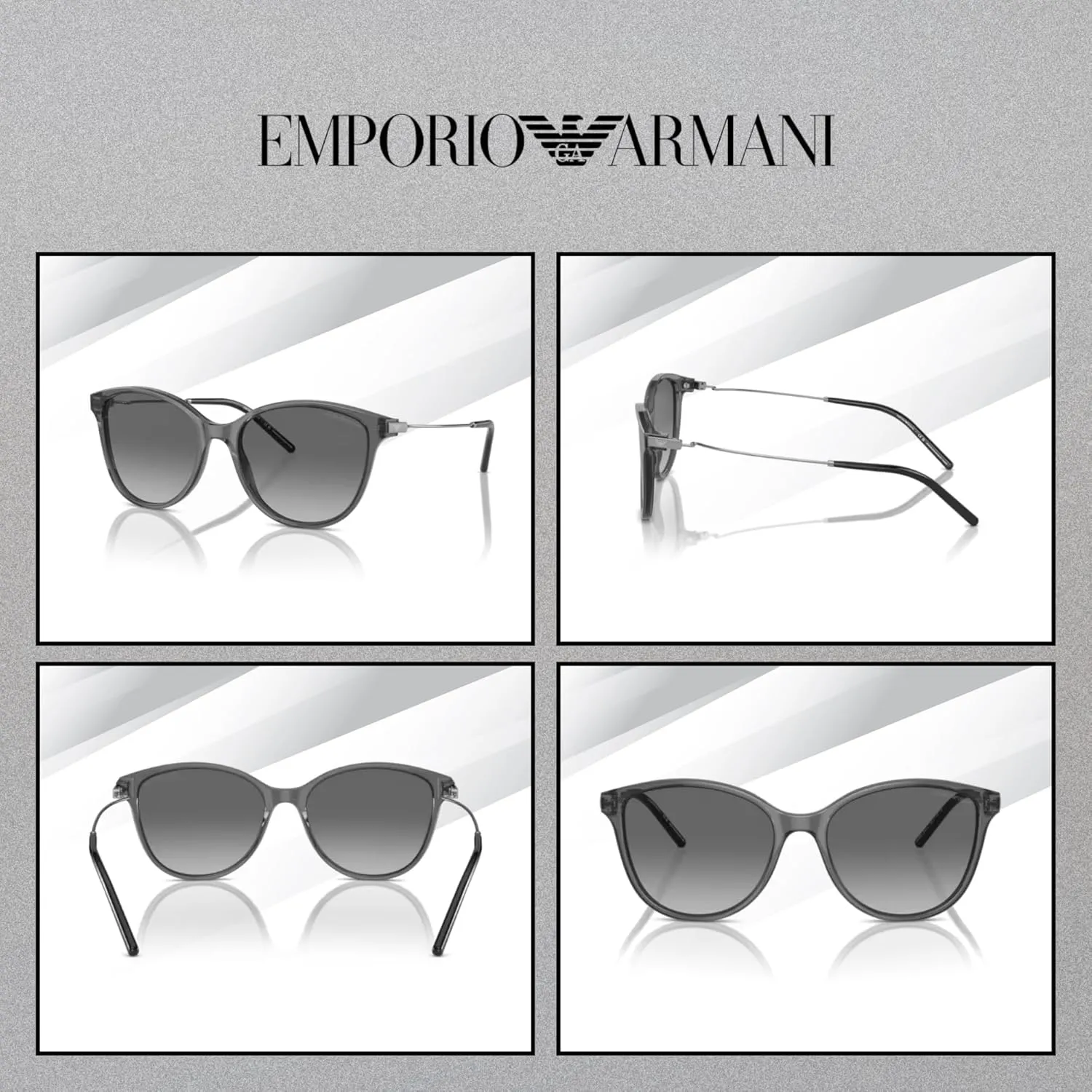 Emporio Armani EA4220 54MM Cat Eye Sunglasses For Women   BUNDLE WIth Designer iWear Complimentary Eyewear Kit