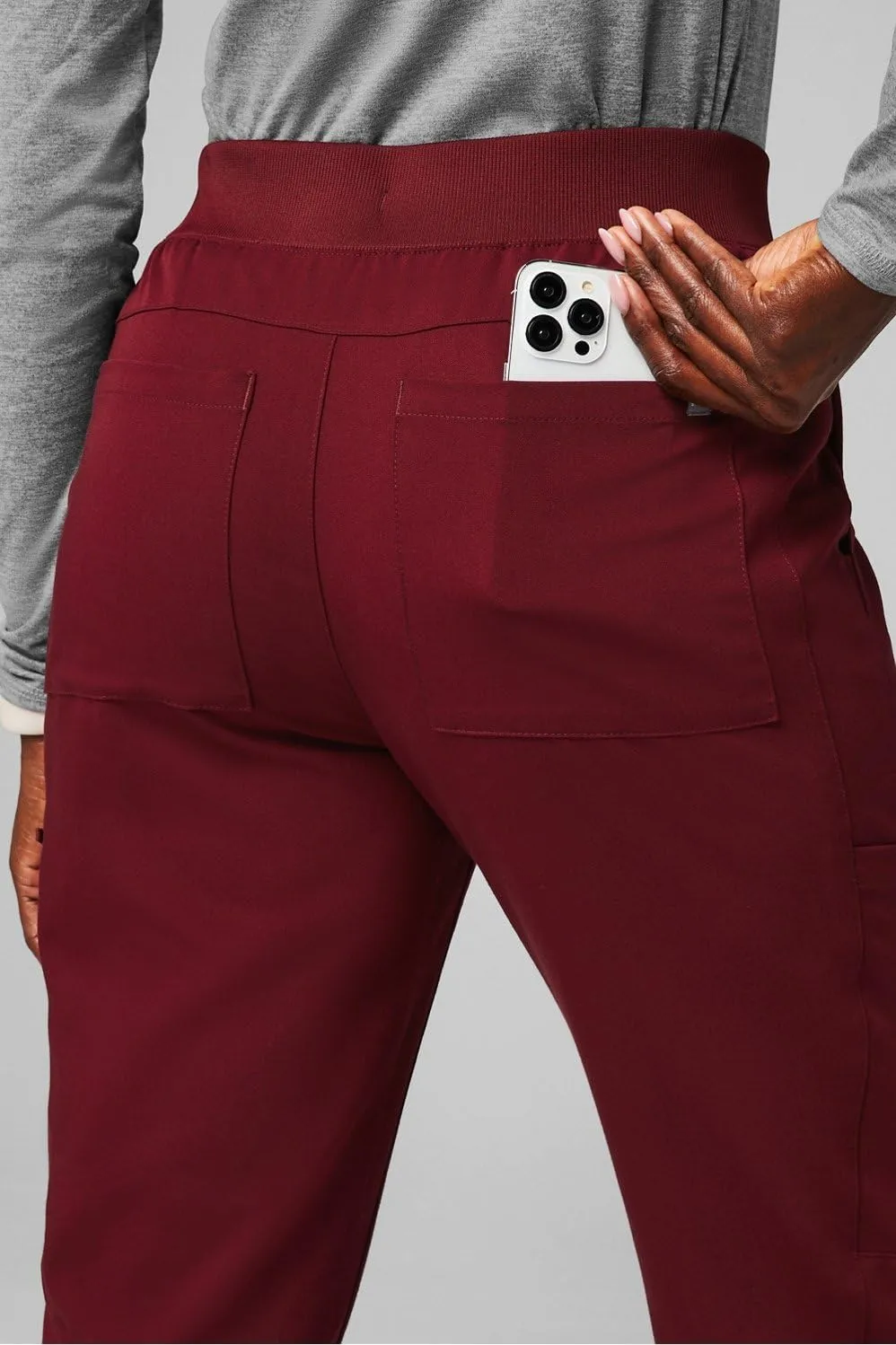Fabletics Women's High Rise Active Scrub Jogger - MotionTech, 4-Way Stretch, Pocket-Packed, Lightweight, Semi-Slim Fit
