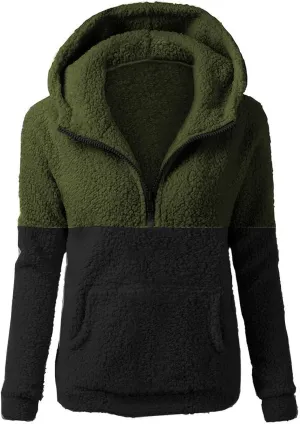 Fall Hoodies For Women Half Zip Up Fleece Sweatshirts Jackets Fall Fashion Pullover Tops Comfy Fall Outwear 2024