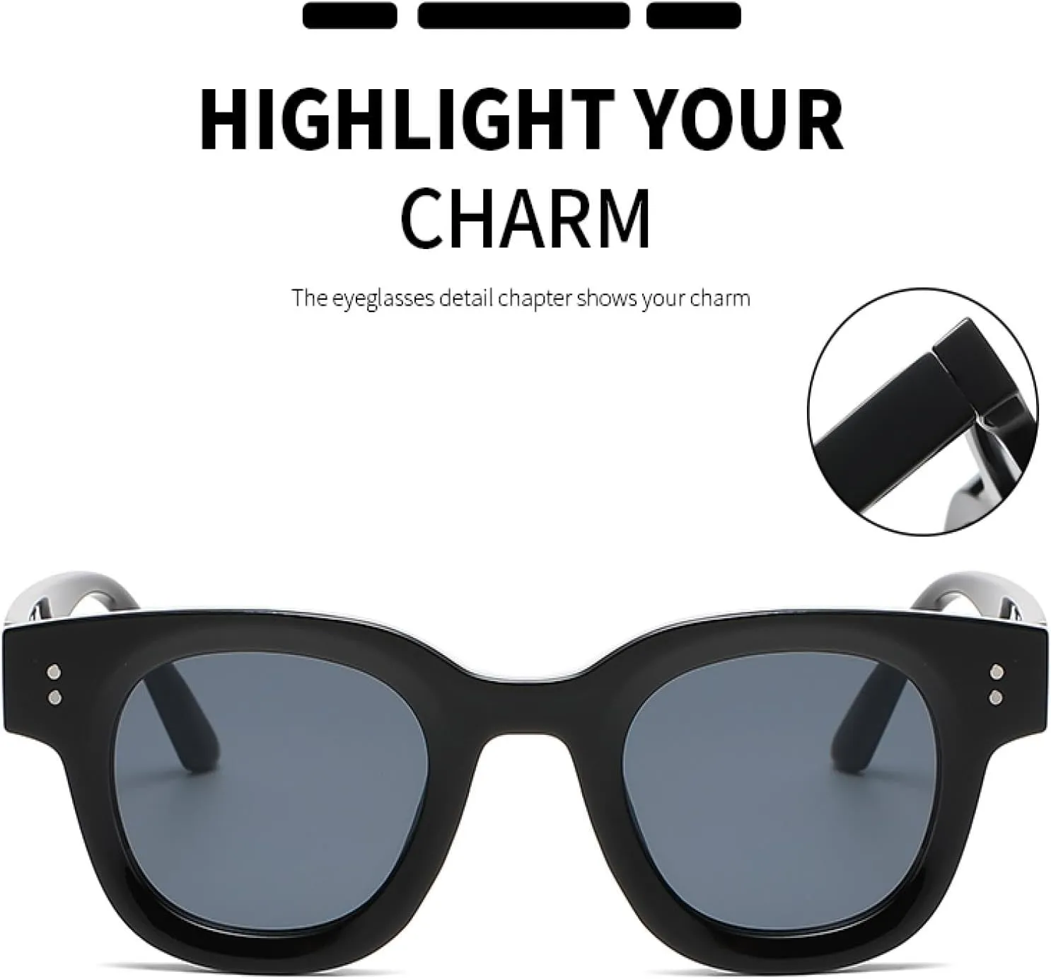 Fashion Classic Retro Oval Frame Thickened Sunglasses Glasses Female
