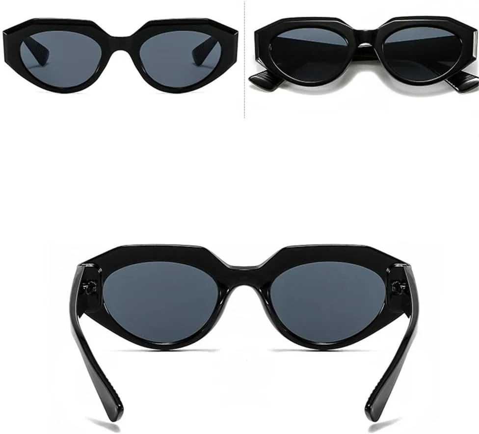 Fashion Punk Oval Sunglasses Women Vintage Cat Eye Sunglasses Men Steampunk Leopard Glasses UV400 Eyewear