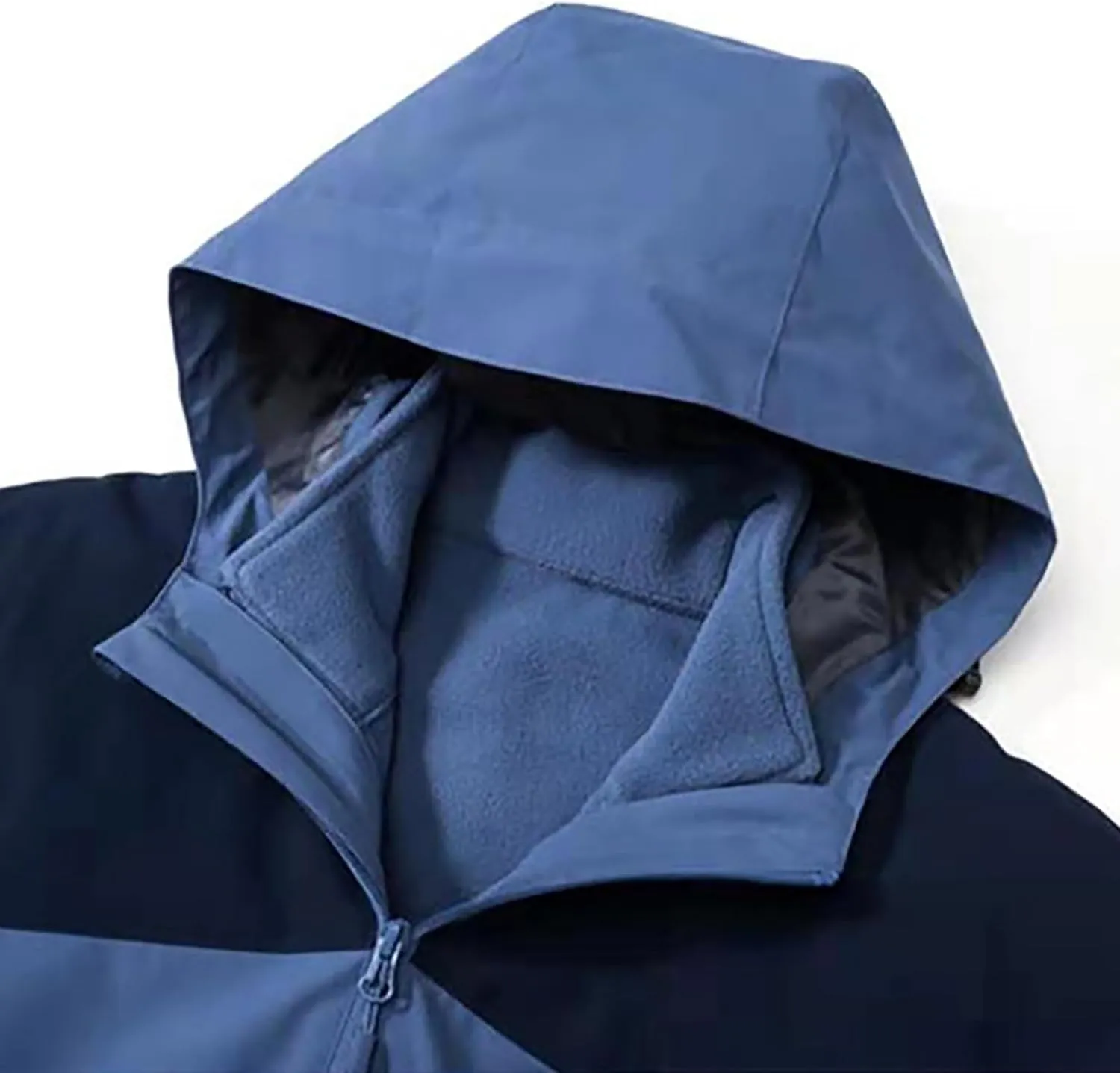 Fashion Rain Jacket Waterproof For Women Winter Raincoat With Hood Packable For Hiking Outdoor Windproof With Pockets