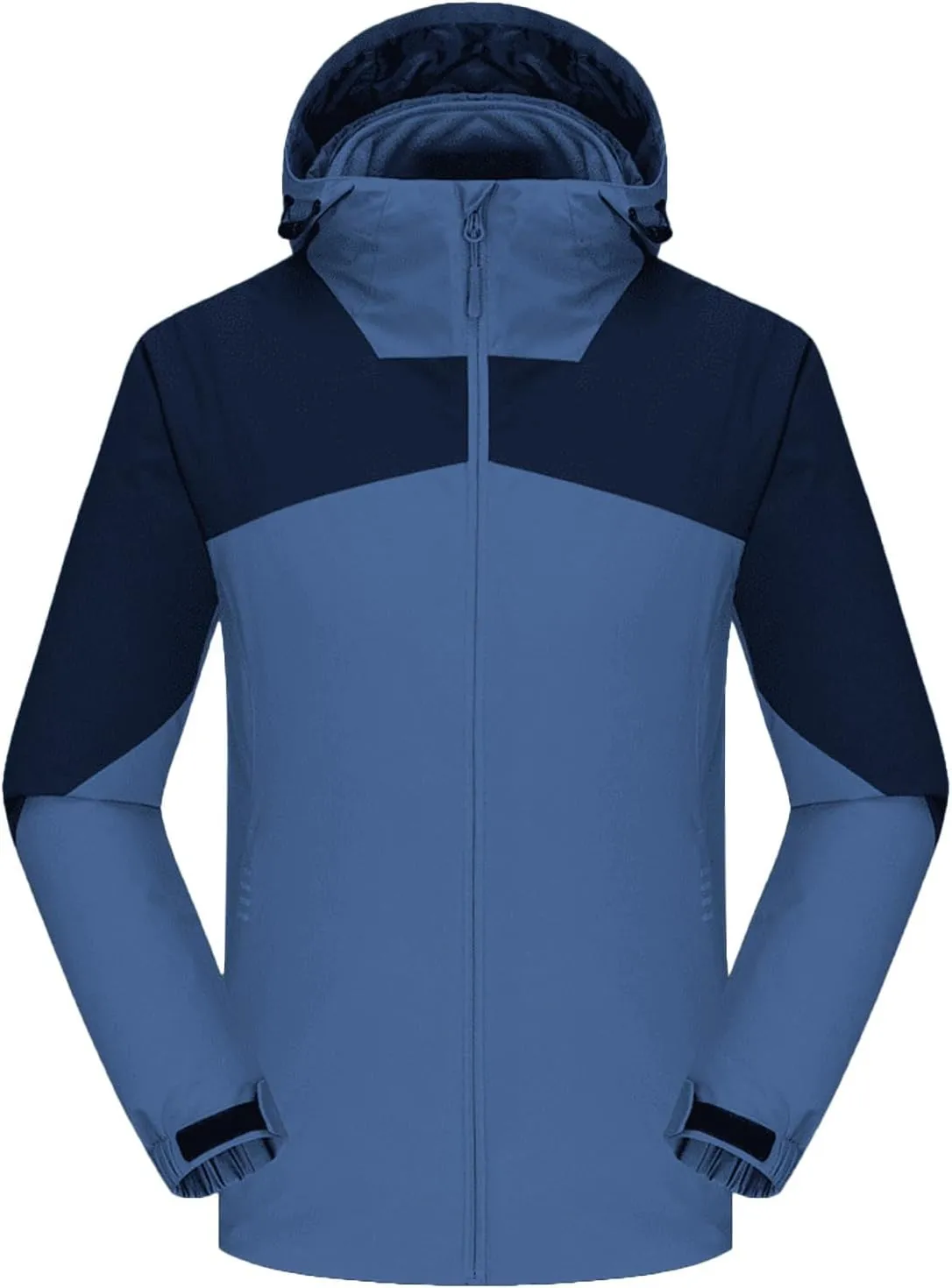 Fashion Rain Jacket Waterproof For Women Winter Raincoat With Hood Packable For Hiking Outdoor Windproof With Pockets