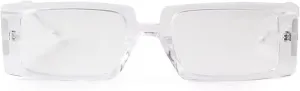Fashion Vintage Brown Rectangle Sunglasses Women Men Elegant Transparent Frame Sun Glasses