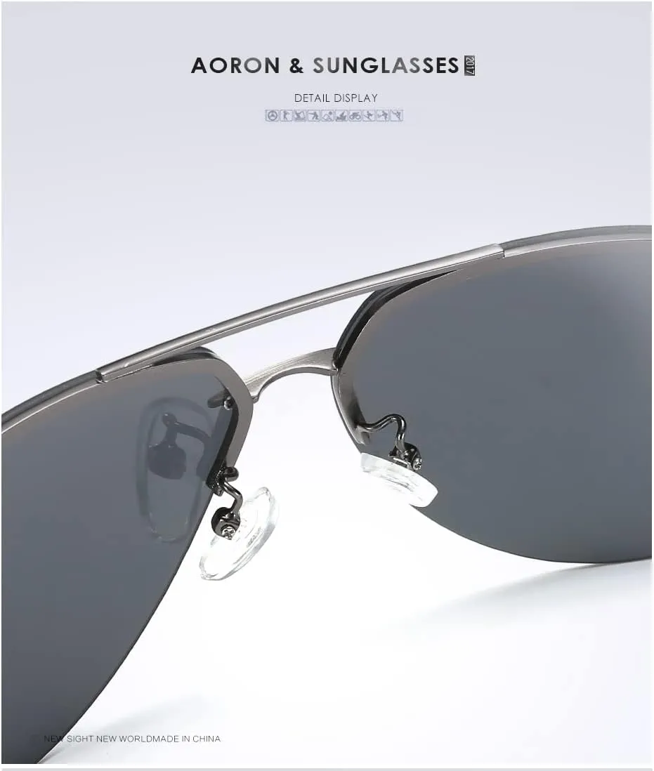 Fashionable Handsome Classic Aviator Sunglasses for Men Women Driving Sun glasses Polarized Lens UV Blocking