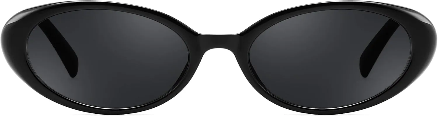 FEISEDY Retro Oval Cateye Sunglasses for Women Men Fashion Small 90s Style Vintage Shades B4180