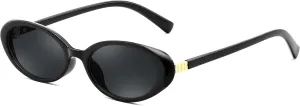 FEISEDY Retro Oval Cateye Sunglasses for Women Men Fashion Small 90s Style Vintage Shades B4180