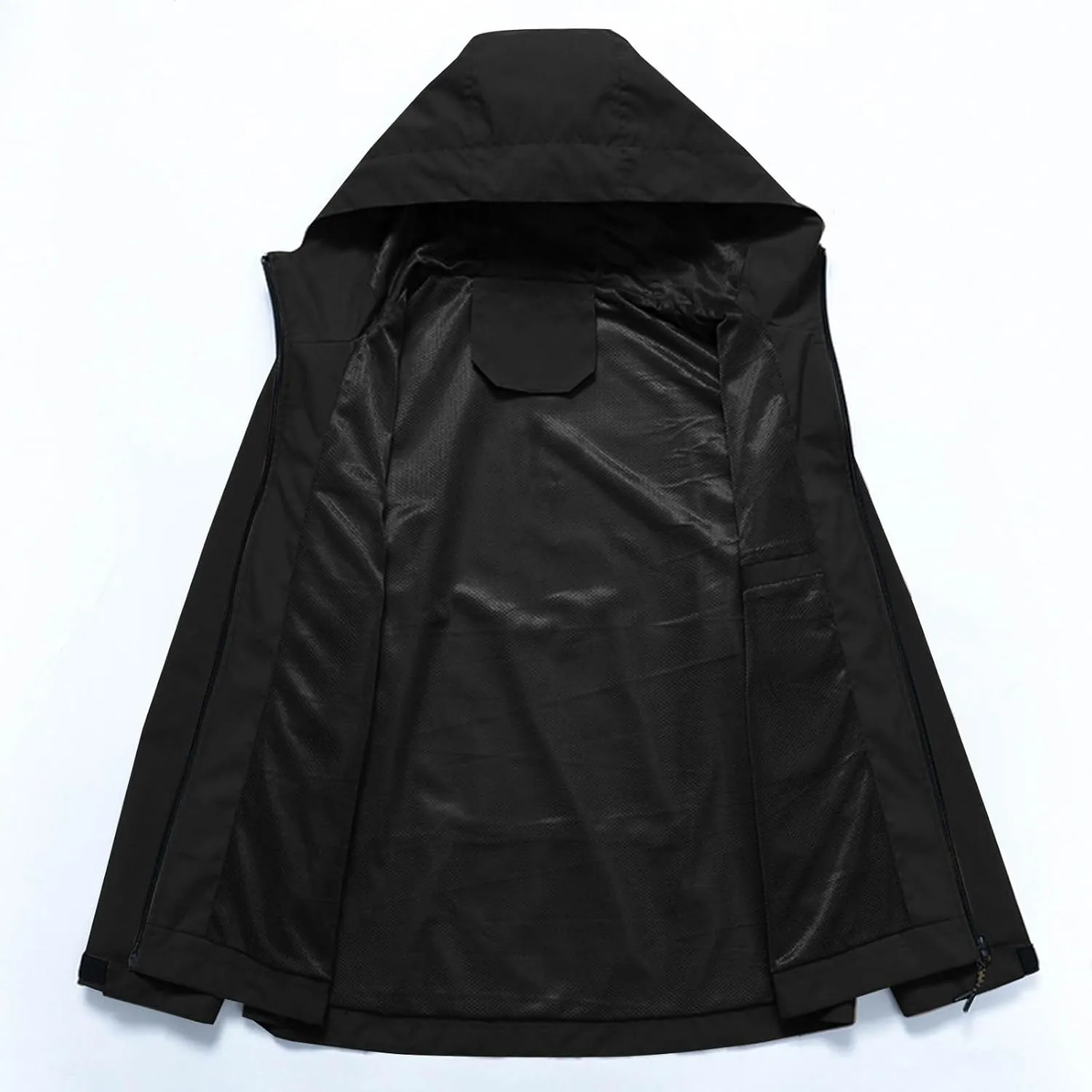 Finelylove Mens Rain Jacket,Windproof Lightweight Windbreaker Outdoor Softshell Rain Coat Mens Rain Jackets With Hood