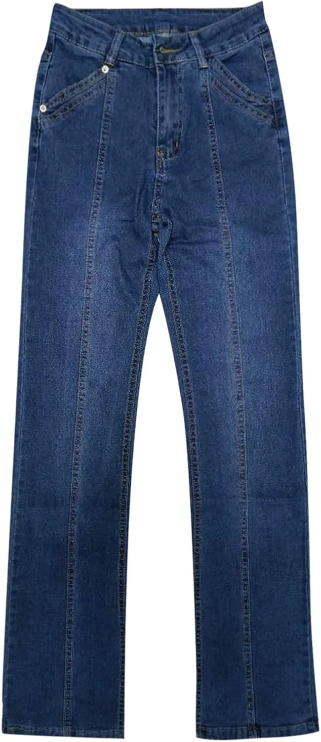 Flared Jeans Women High Waisted Plus Size Jeans Curvy Fit Jeans Bootcut Jeans Trendy Stretchy Booty Lift Denim Pants