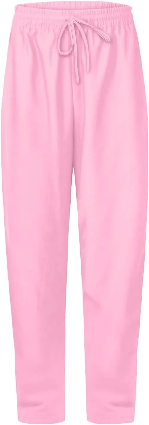 Fleece Lined Sweatpants Women Tall with Pocket Solid Color Trousers Stretchy Flowy Pants for Women High Rise Pants