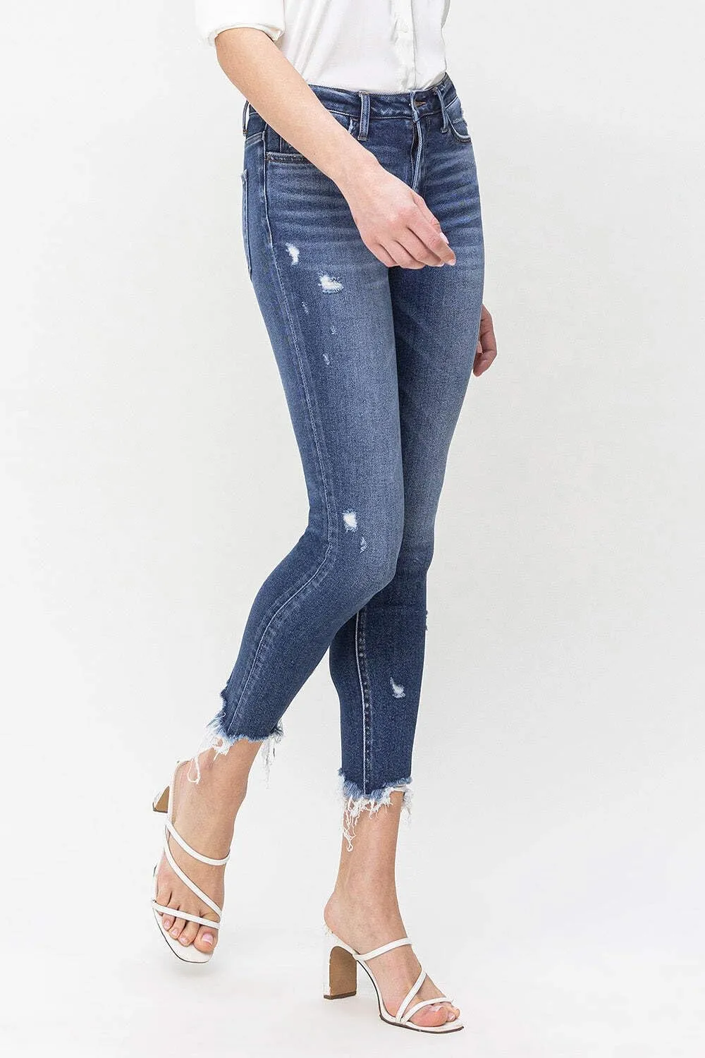 Flying Monkey - High Rise Crop Skinny Jeans - F5238