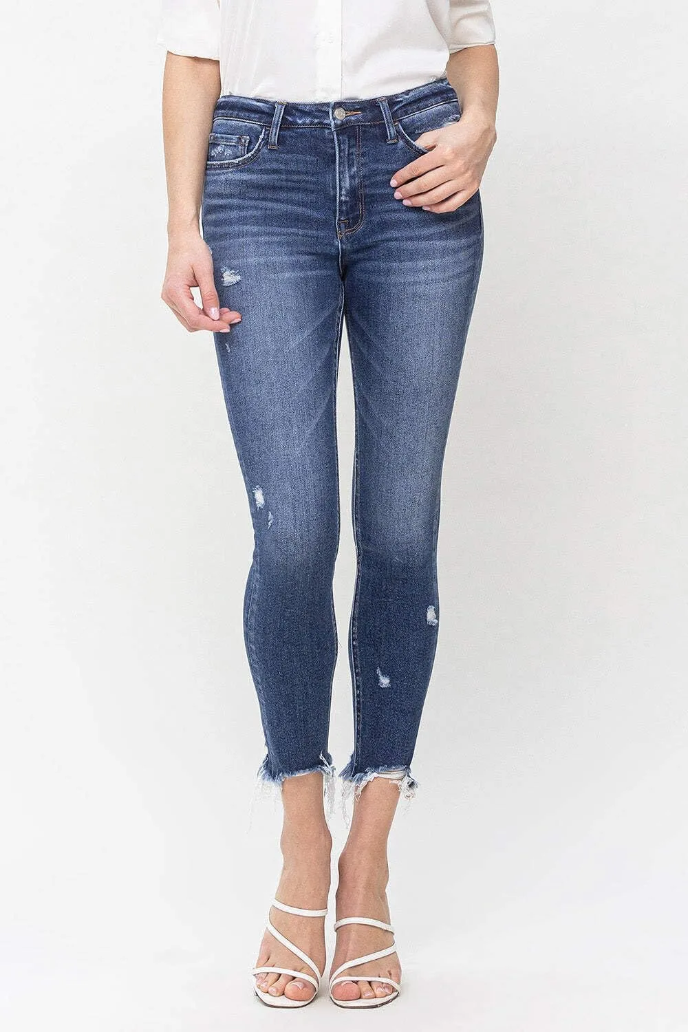 Flying Monkey - High Rise Crop Skinny Jeans - F5238