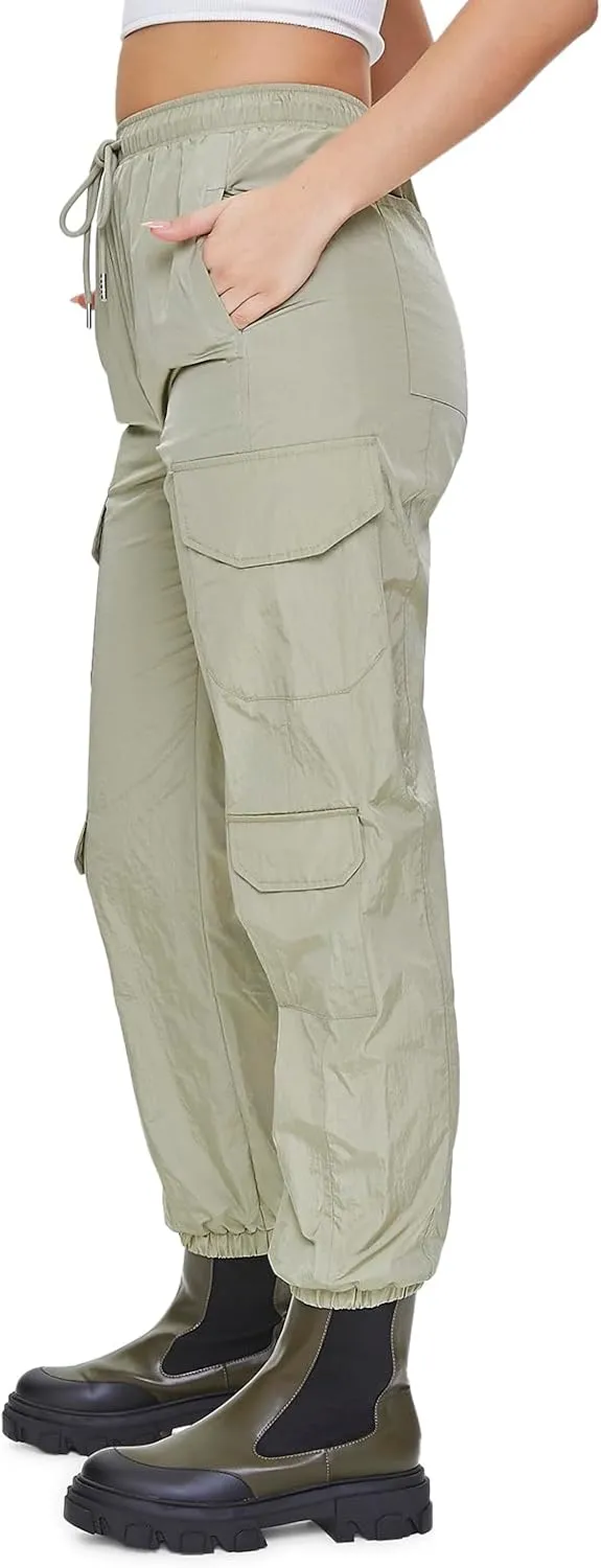 Forever 21 Women's Windbreaker Cargo Joggers
