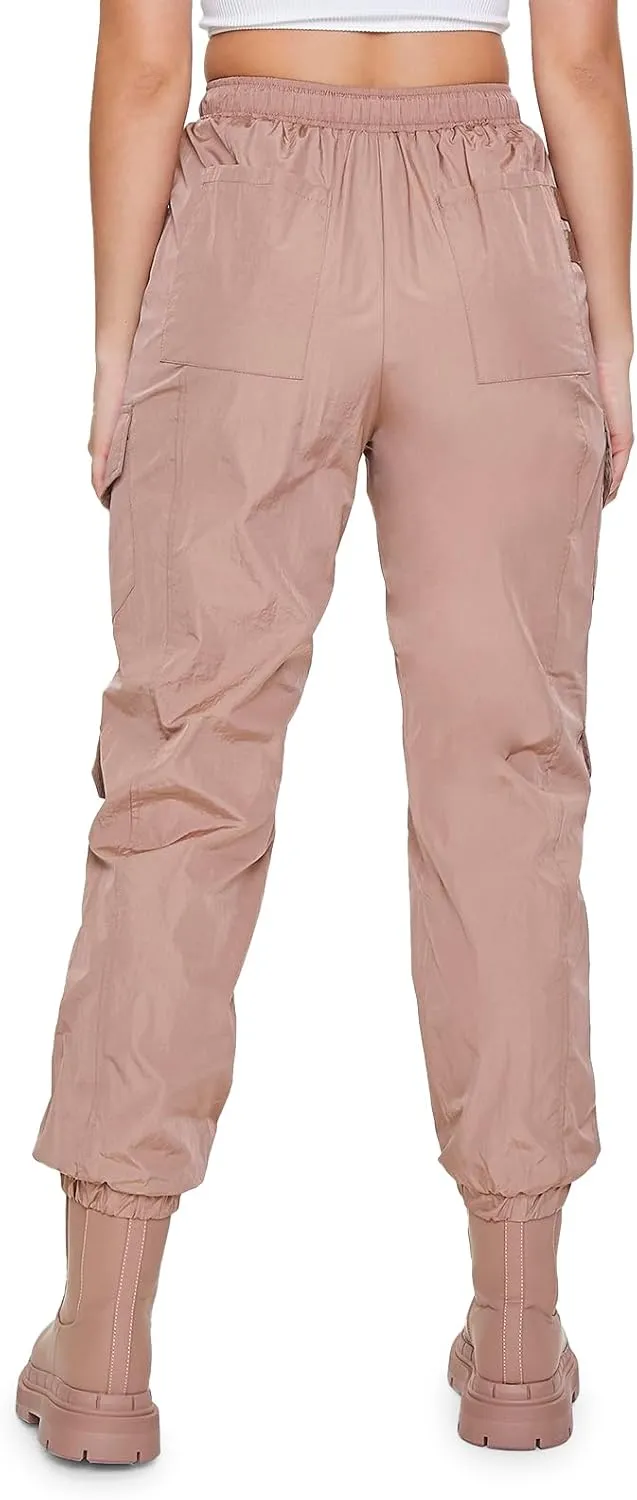 Forever 21 Women's Windbreaker Cargo Joggers
