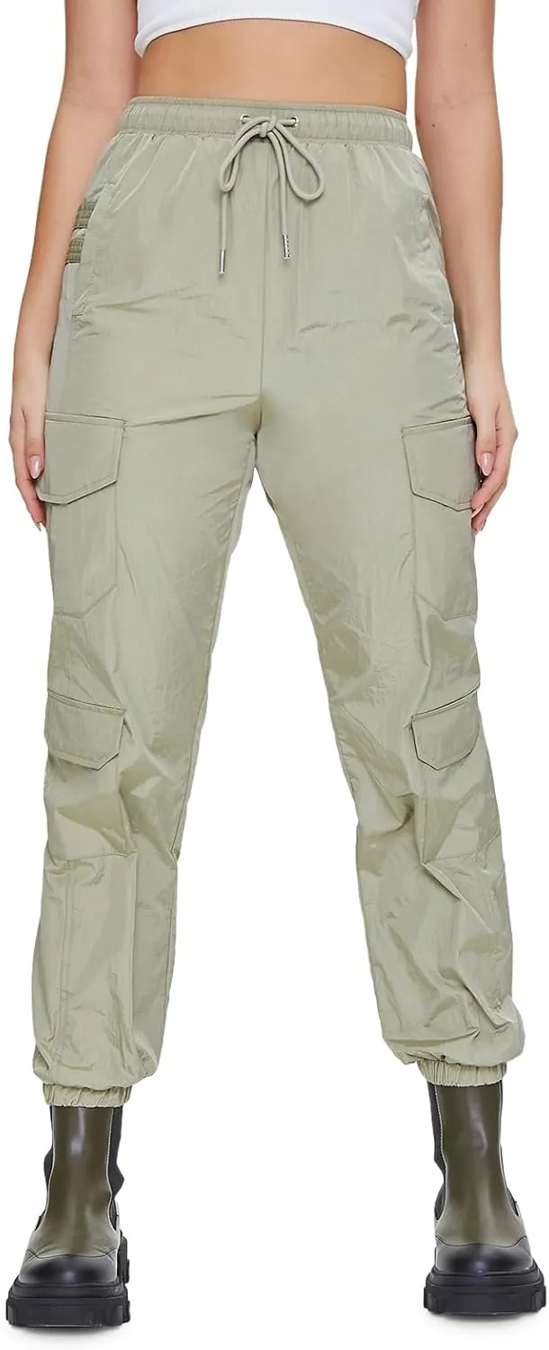 Forever 21 Women's Windbreaker Cargo Joggers