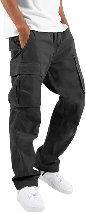 GIERIDUC Straight Leg Cargo Pants for Mens Navy Blue Dress Pants Slim Fit Light Gray Dress Pants Mens Mens High Waisted Pants