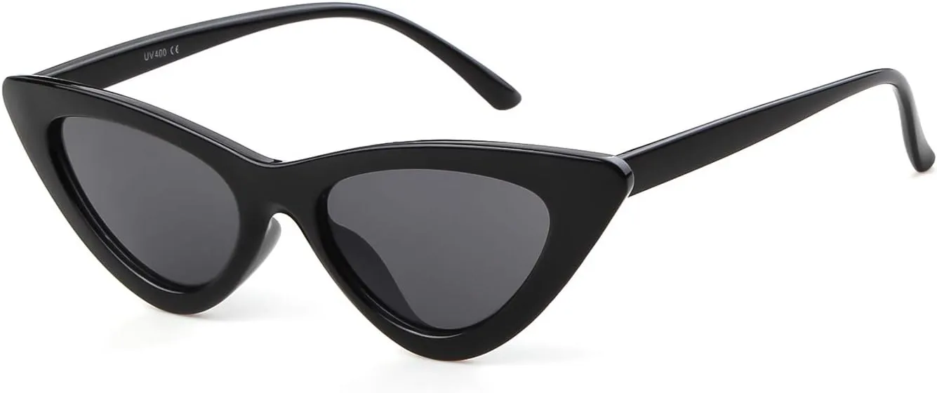GIFIORE Retro Vintage Cat Eye Sunglasses for Women Trendy Narrow Cateye Frame Sun Glasses