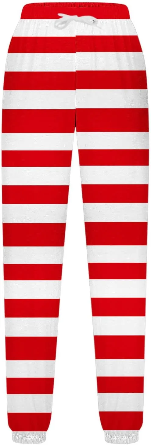 Girls Baggy Colorblock Sweatpants Comfy Elastic Waist Drawstring Kids Casual Joggers Pants with Pockets Size 3-14 Years