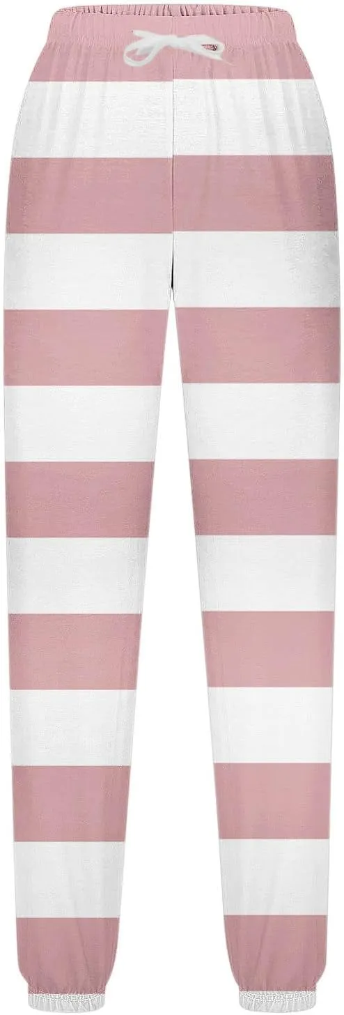 Girls Baggy Colorblock Sweatpants Comfy Elastic Waist Drawstring Kids Casual Joggers Pants with Pockets Size 3-14 Years