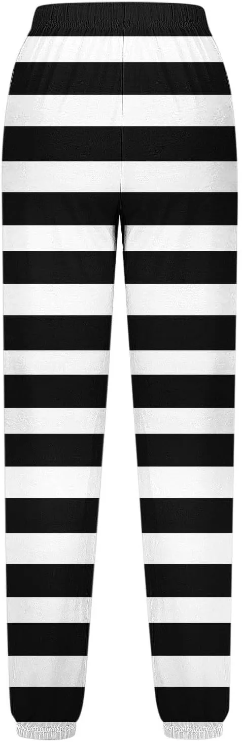 Girls Baggy Colorblock Sweatpants Comfy Elastic Waist Drawstring Kids Casual Joggers Pants with Pockets Size 3-14 Years