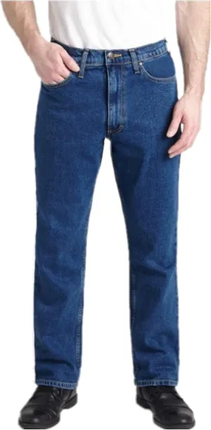 Grand River Medium Stone Stretch Traditional Straight Cut Jeans (36/30, Medium Stone Wash)