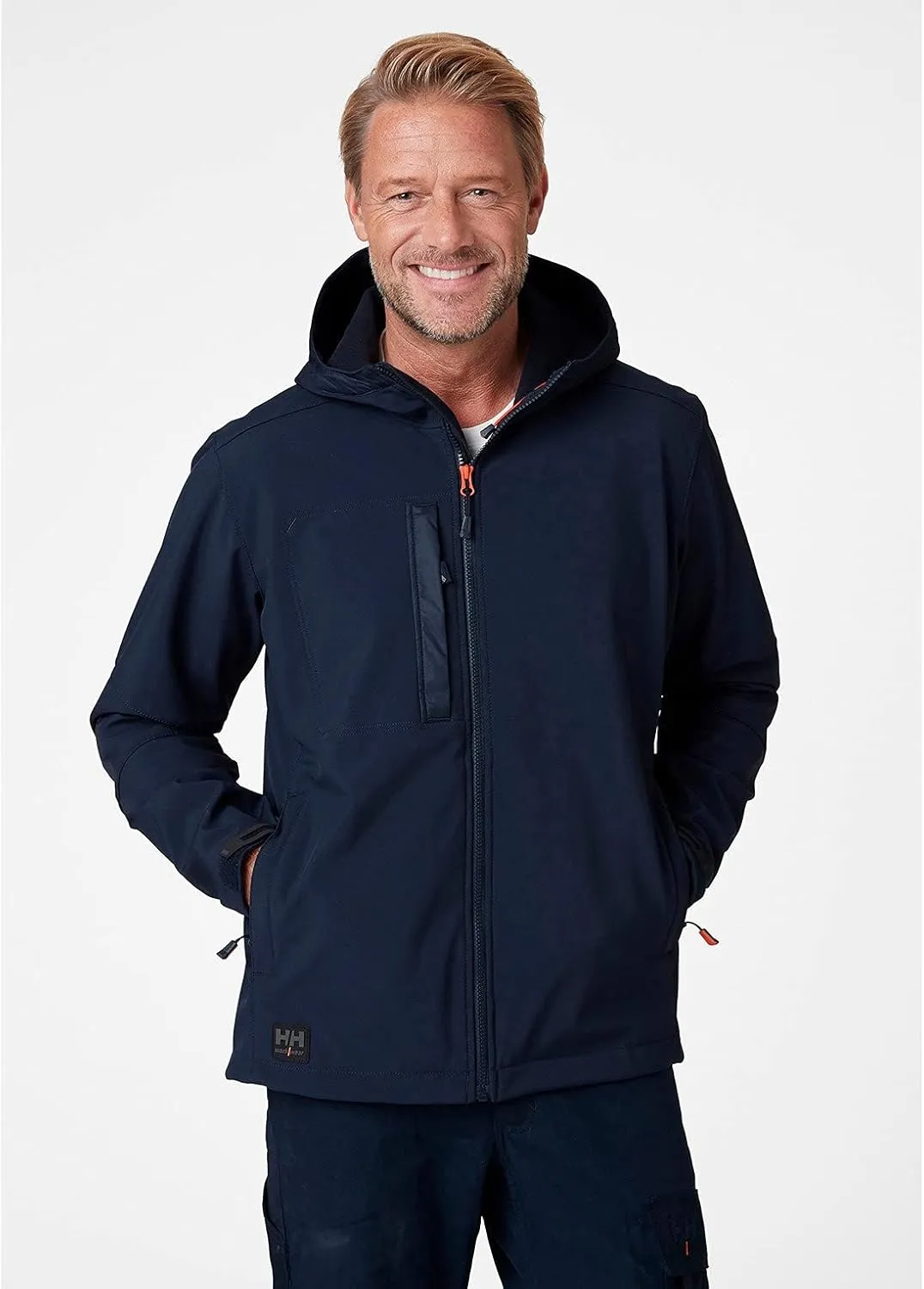Helly-Hansen Kensington Hooded Softshell Jackets for Men with Durable Waterproof Membrane and Chest, Inside, and Hand Pockets
