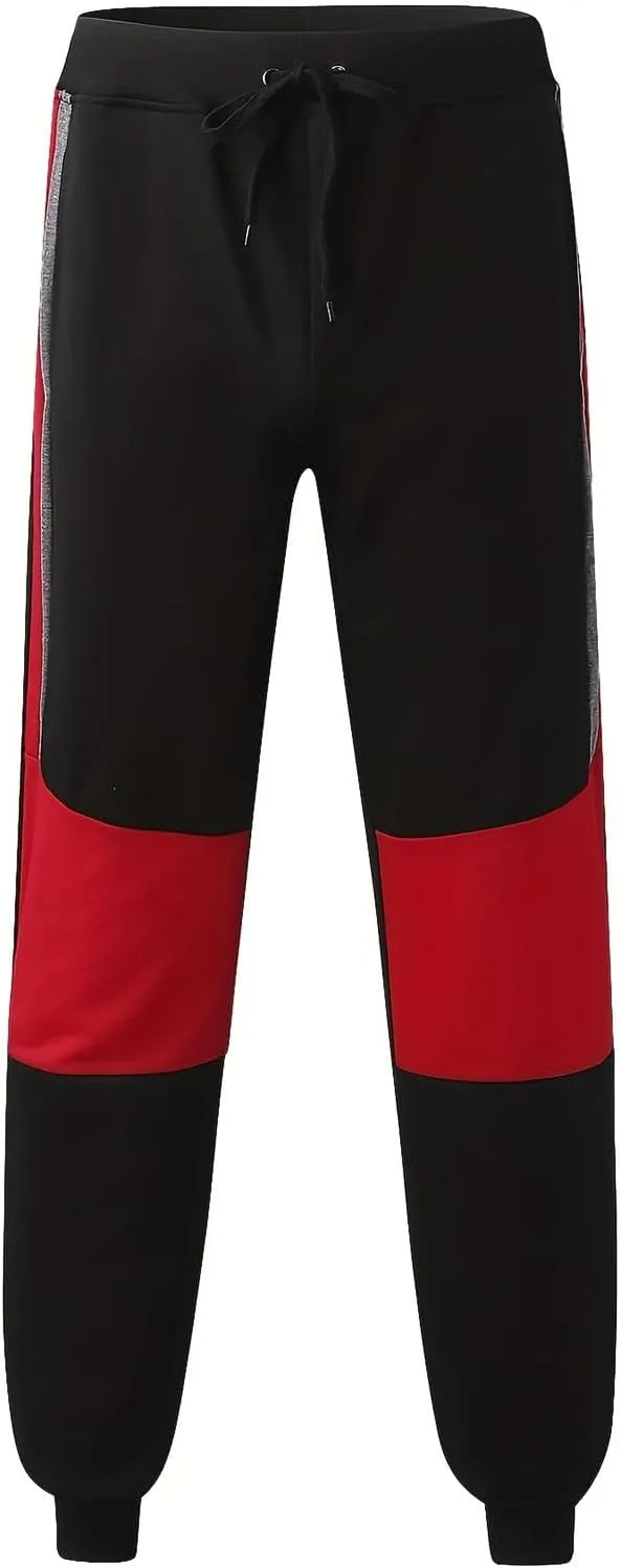 High Waisted 2024 Mens Sweatpant Fleece Lined Baggy Workout Athletic Joggers Pant Trendy Loose Baggy Lounge Bottoms