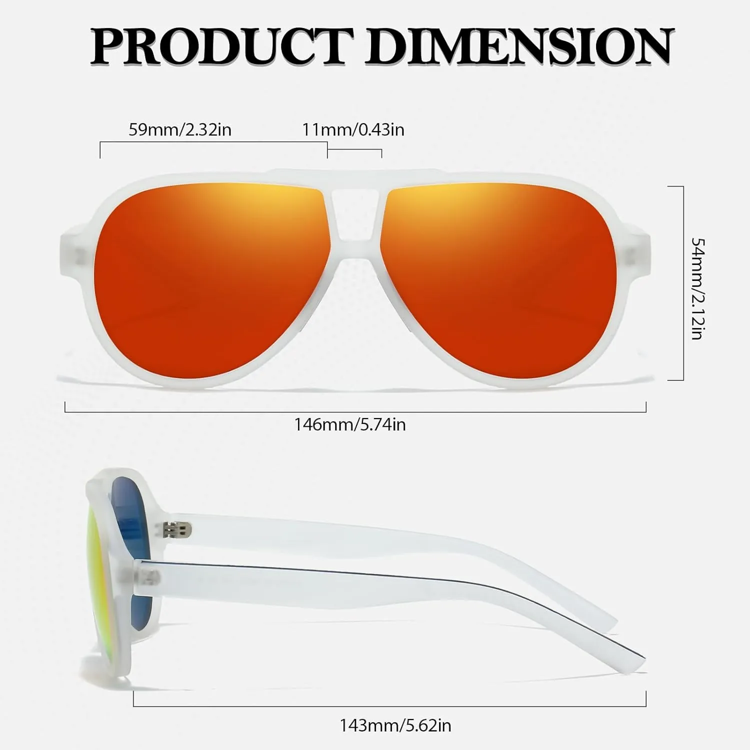 HIGLASS Classic Aviator Sunglasses for Men Polarized UV400 Protection Shades for Cycling, Running, Driving