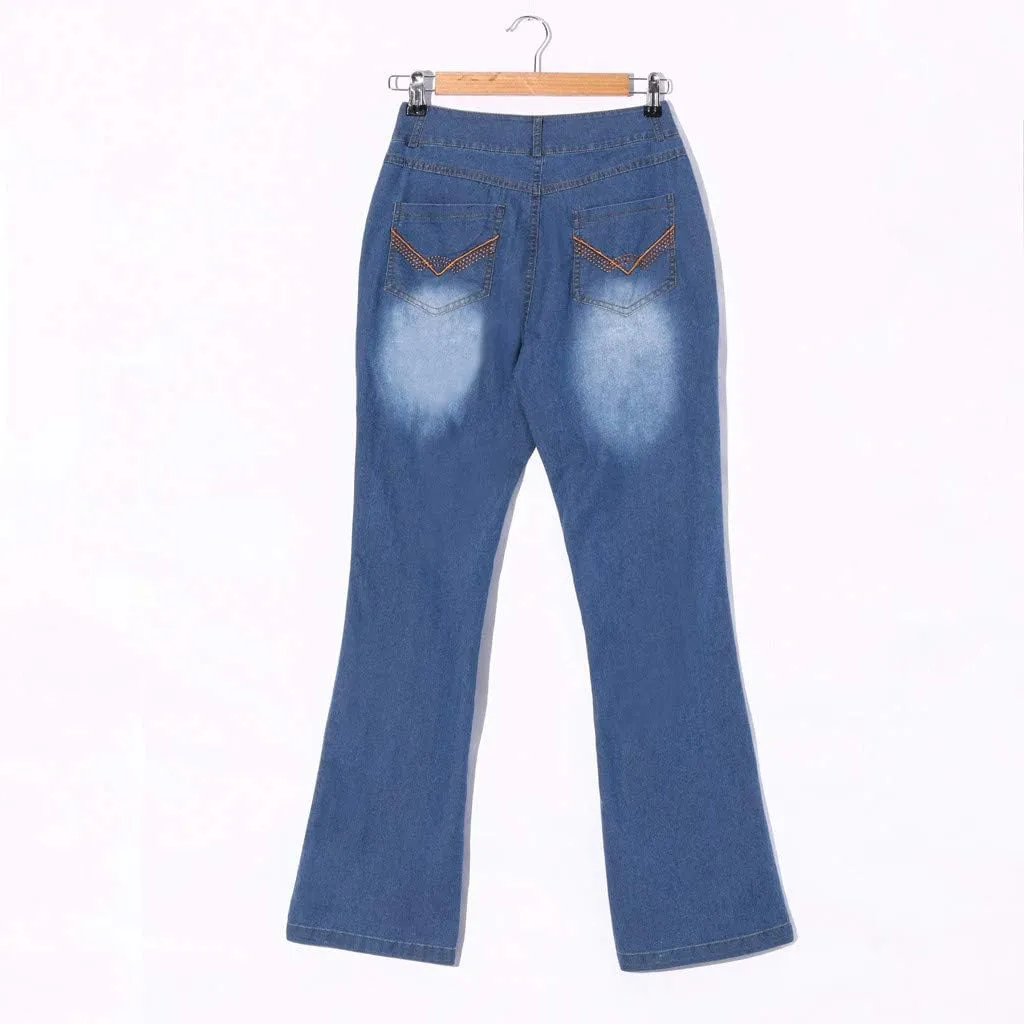 Jeans Women Lace Poket Waisted Pants Trousers Up Women’s Casual Women's Jeans Jeans for Women Jeans Women Junior