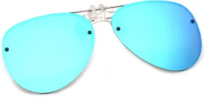 JM Retro Clip on Aviator Sunglasses, Polarized Flip up Over Prescription Glasses Men Women