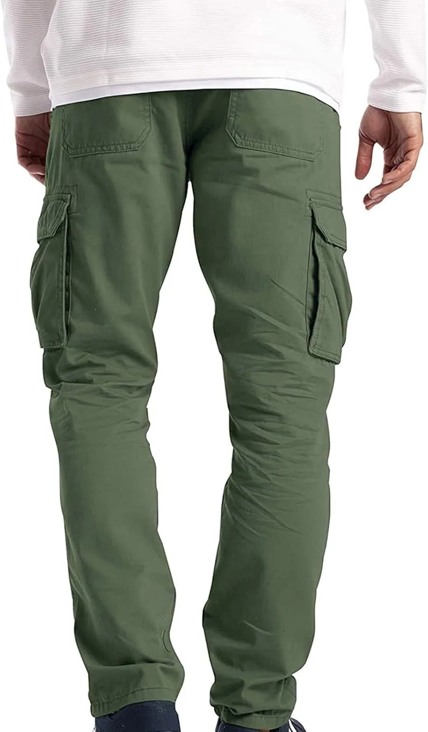 Joggers for Men Work Running Mens Casual Hip Hop Pants Solid Color Track Cuff Workout Pants with Casual Fleece