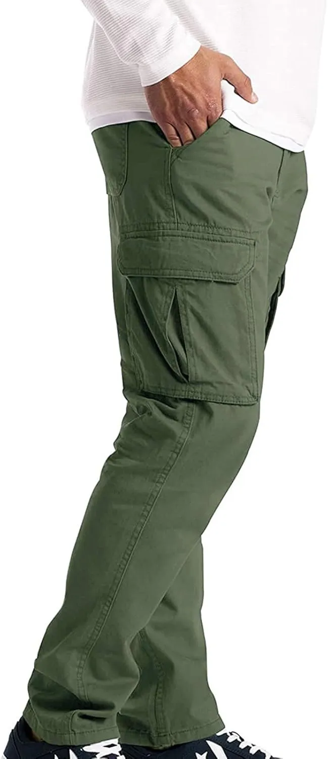 Joggers for Men Work Running Mens Casual Hip Hop Pants Solid Color Track Cuff Workout Pants with Casual Fleece