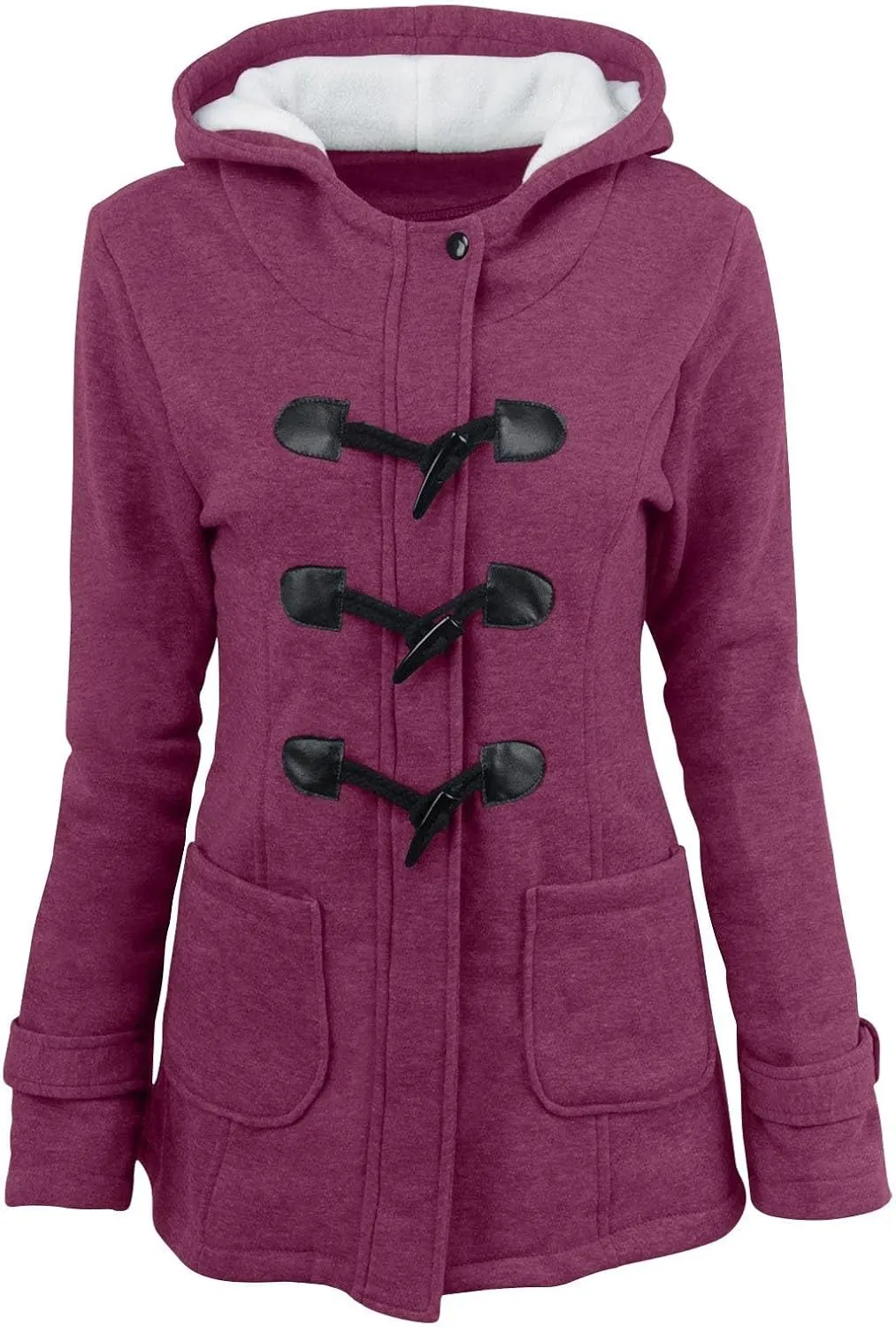 LCMTWX Women Oversized Fleece Lined Raincoat Solid Women Coat Rain Raincoat Women's Coat Outdoor Warm Rain Jacket Rain