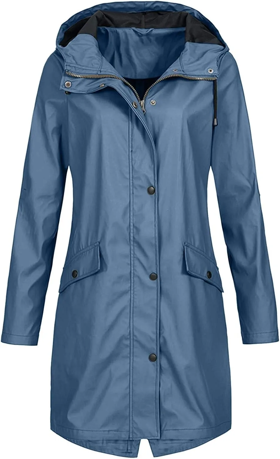 LCMTWX Women's Waterproof Hooded Rain Jacket Solid Women Coat Rain Raincoat Women's Coat Raincoat With Hood Rain Jacket