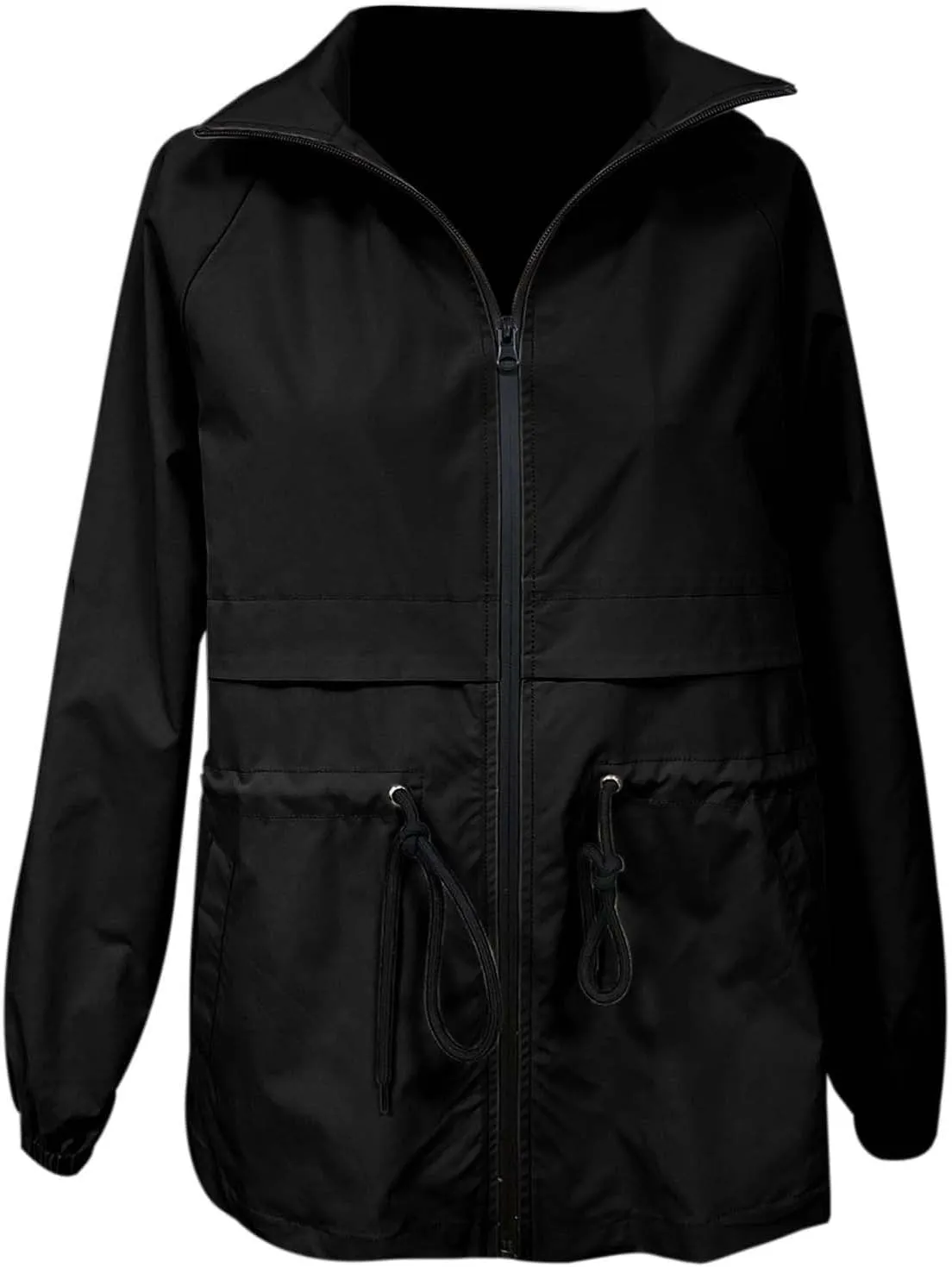 Lightweight Rain Jacket Women Raincoats Waterproof Windproof Adjustable Windbreaker Rain Coats Hooded with Pockets
