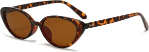 LJCZKA Retro Oval Sunglasses for Women Men 90s Small Oval Sun Glasses Fashion Vintage y2k Cat Eye Shades UV400 Protection