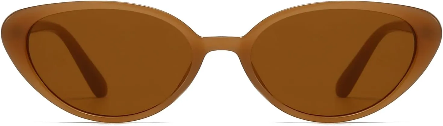 LJCZKA Retro Oval Sunglasses for Women Men 90s Small Oval Sun Glasses Fashion Vintage y2k Cat Eye Shades UV400 Protection