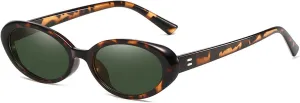 LJCZKA Retro Oval Sunglasses for Women Men Small Oval Sunglasses 90s Vintage Shades Fashion Cat Eye Sun Glasses