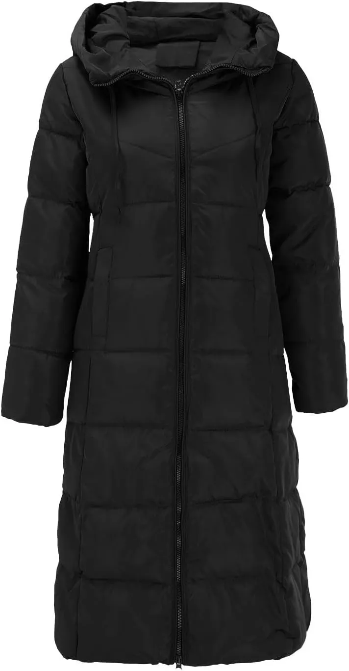 Long Length Maxi Puffer Parka Coat Puffer Jacket Lightweight Winter Coat Long Sleeve Puffer Jacket Womens Coats