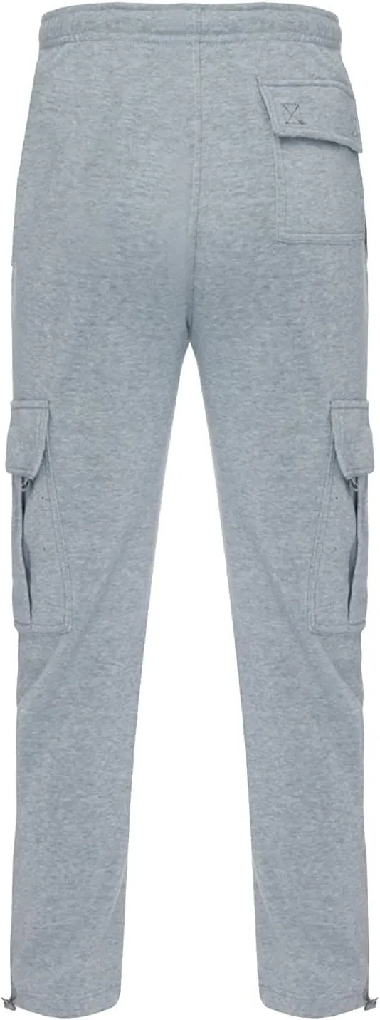 Men Cargo Pants Loose Straight Fit Casual Joggers Drawstring Stretch Elastic Waist Pants Big and Tall Baggy Pants