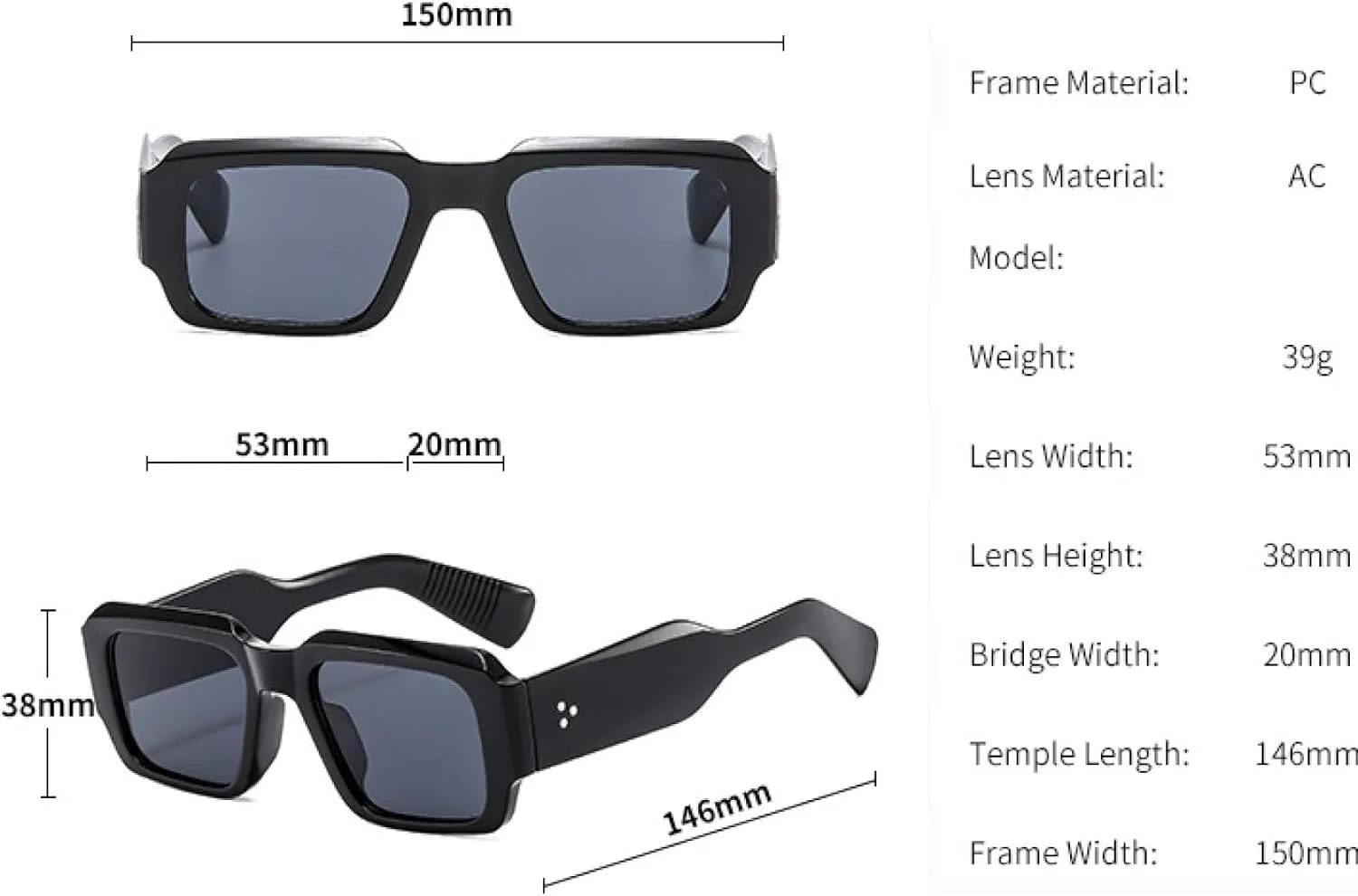 Men Fashion Glasses Transparent Spectacles Outdoors Sunglasses Uv400