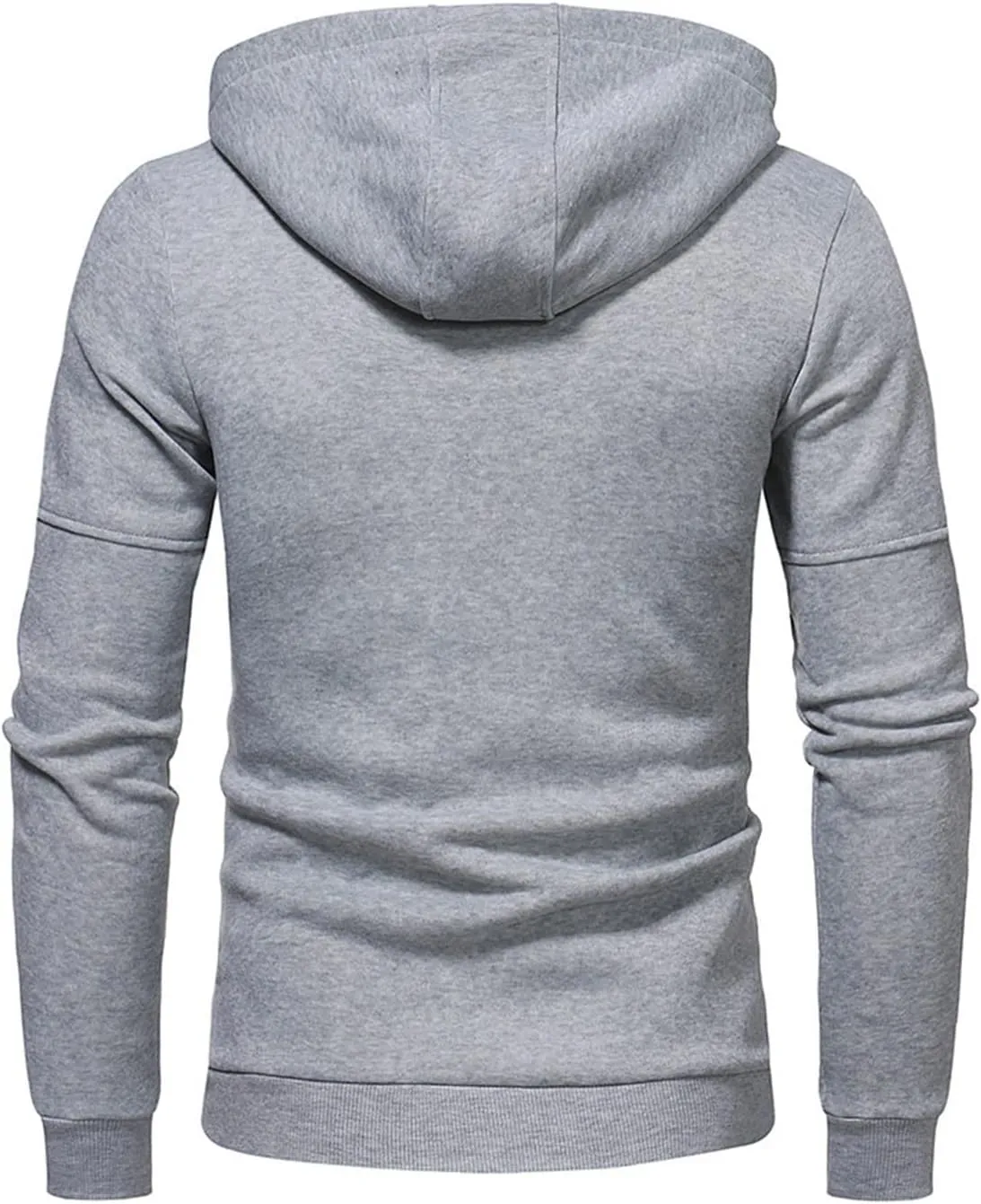 Men Hoodies Casual Hoodies for Men with Zip Pockets Full Zip Long Sleeve Plain Sweatshirt Sports Fleece Hooded Jacket