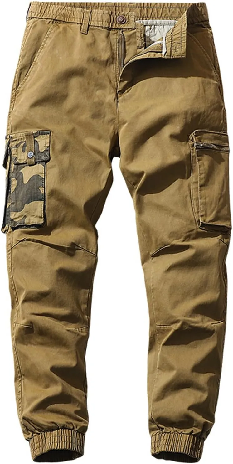 Men's BDU Casual Military Pants Multi-Pocket Combat Ripstop Jogger Cargo Pants Hiking Pants Distressed Outdoor Trousers