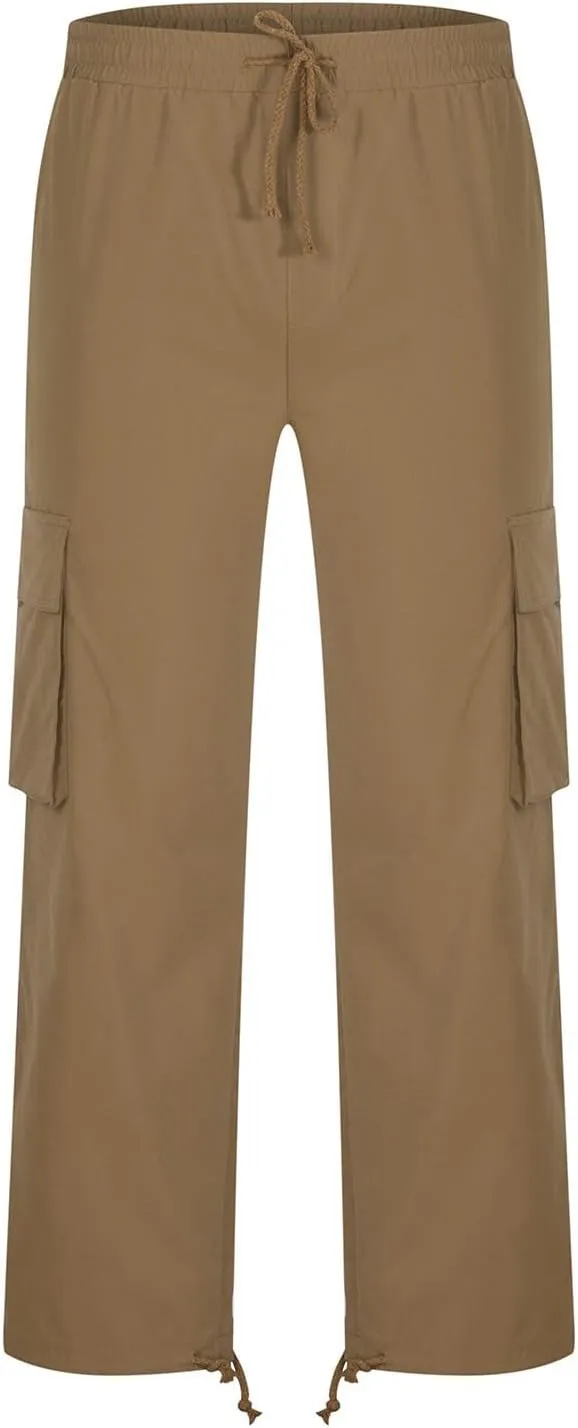 Mens Cargo Pants Casual Joggers Big and Tall Athletic Pants Cotton Loose Baggy Pants Straight Leg Sweatpants