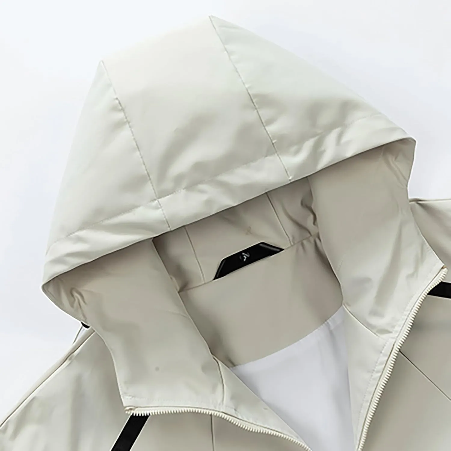 Men's Casual 2024 Drawstring Jacket Coats Trendy Loose Fit Long Sleeve With Zipper Classic Solid Hooded Jacket