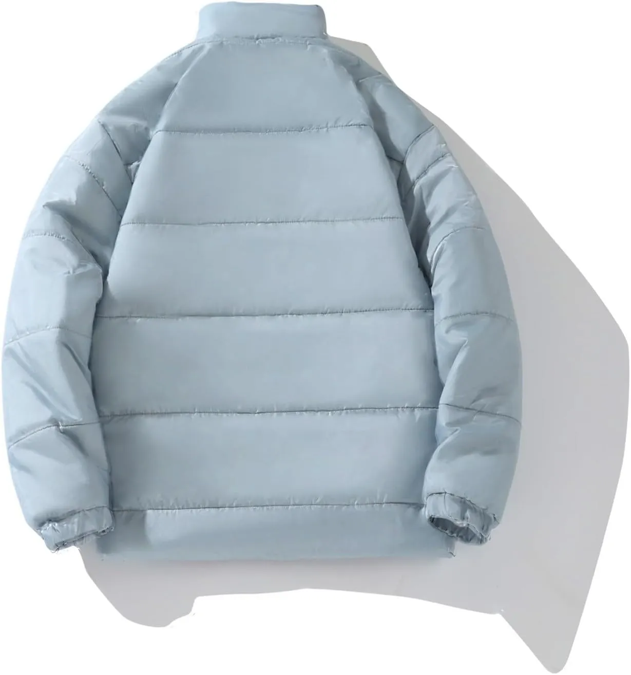 Men's Color Block Padded Quilted Flight Bomber Jacket Lightweight Packable Warm Winter Coat Cotton Jacket Outerwear