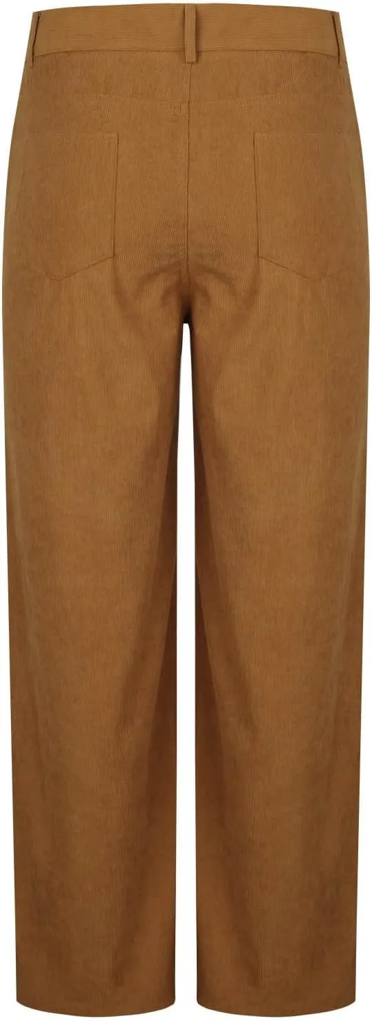 Mens Corduroy Pants Elastic Waist Button Pants Fashion Loose Casual Solid Long Trousers Straight Leg Slack Sweatpants