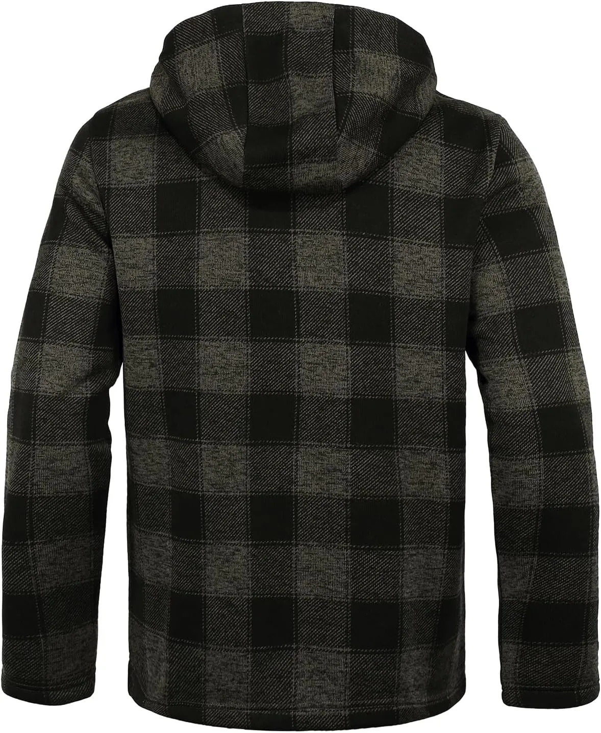 Men's Fleece Jacket Plaid Hoodies Sherpa Zip Up Winter Work Warm Sweatshirts