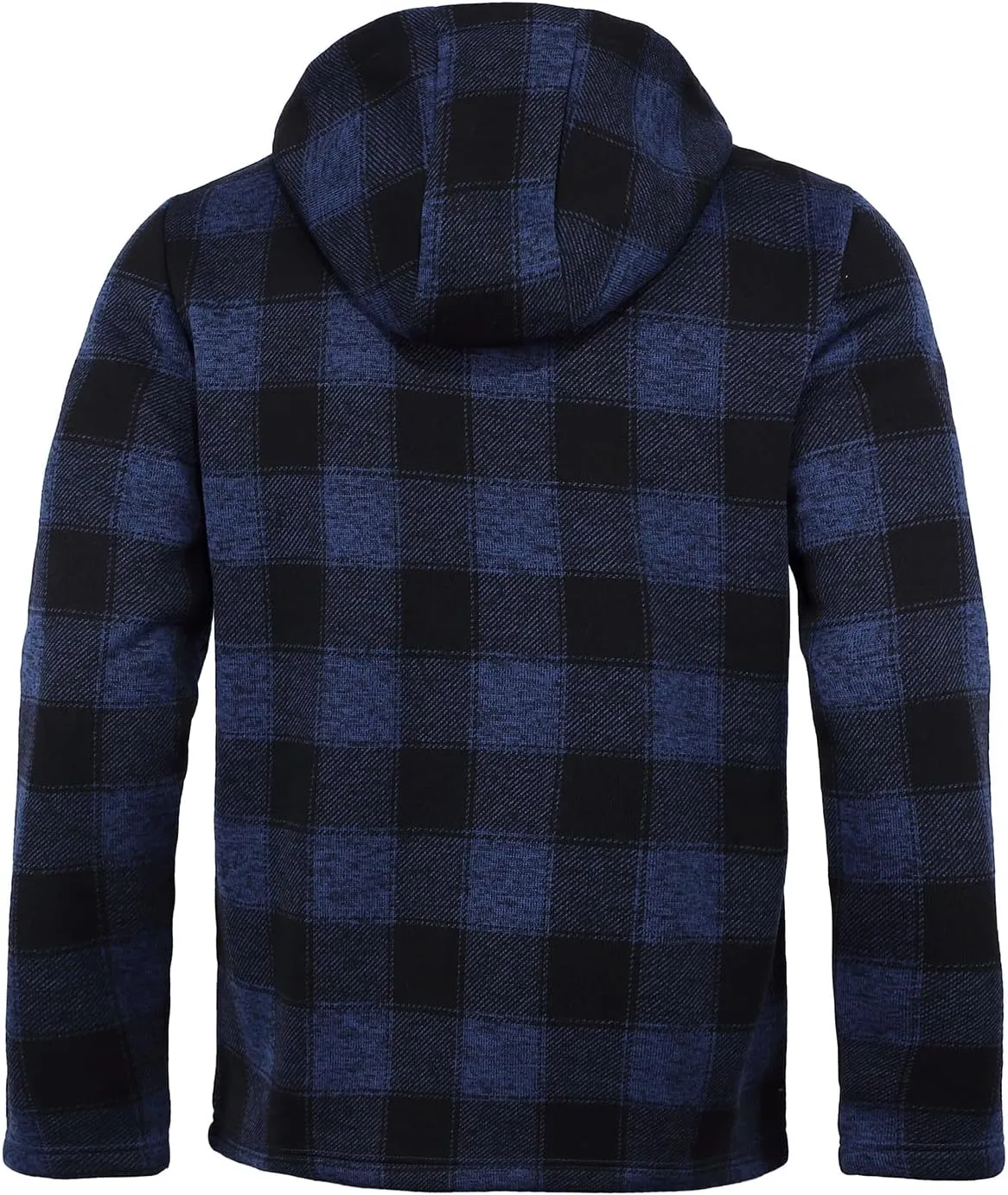 Men's Fleece Jacket Plaid Hoodies Sherpa Zip Up Winter Work Warm Sweatshirts