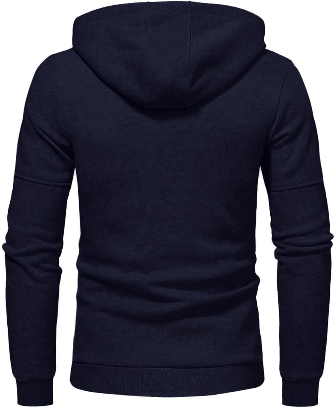 Men's Full Zipper Sports Training Hoodies Casual Long-Sleeved Hooded Sweater with Pockets Jogging Track and Filed Gym